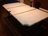All 3 pieces of slate installed and level best with wax filling in the seams