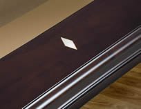 Dark Traditional Mahogany Rail with Mother-of-Pearl Sites