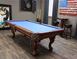 Stellenbosch Pool Table with Natural Teak Finish