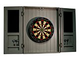 Open View of Presidential Rustic Dartboard Cabinet
