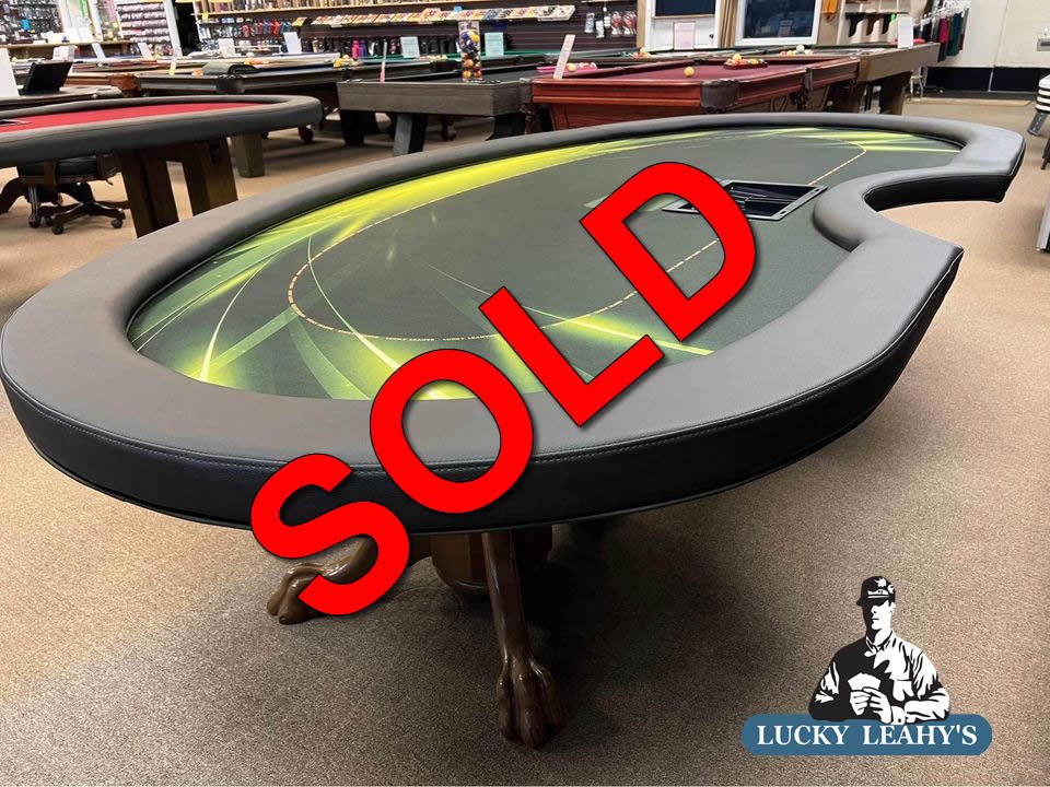 Custom 9.5ft Lucky Leahy’s Poker Tables