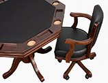 Above View of Presidentail Poker Table with Chair