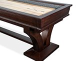 Up Close of the Hamilton Shuffleboard Espresso Finish