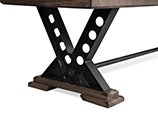 Silvered Oak Finish Industrial Style Legs
