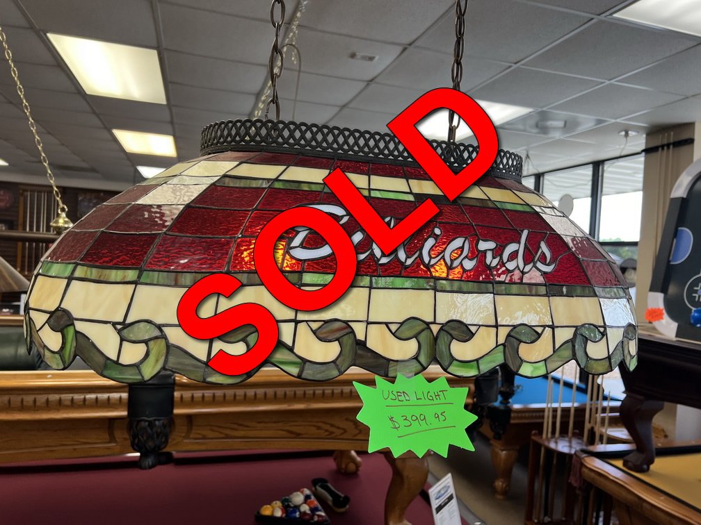 Rounded Stained Glass Billiards Light