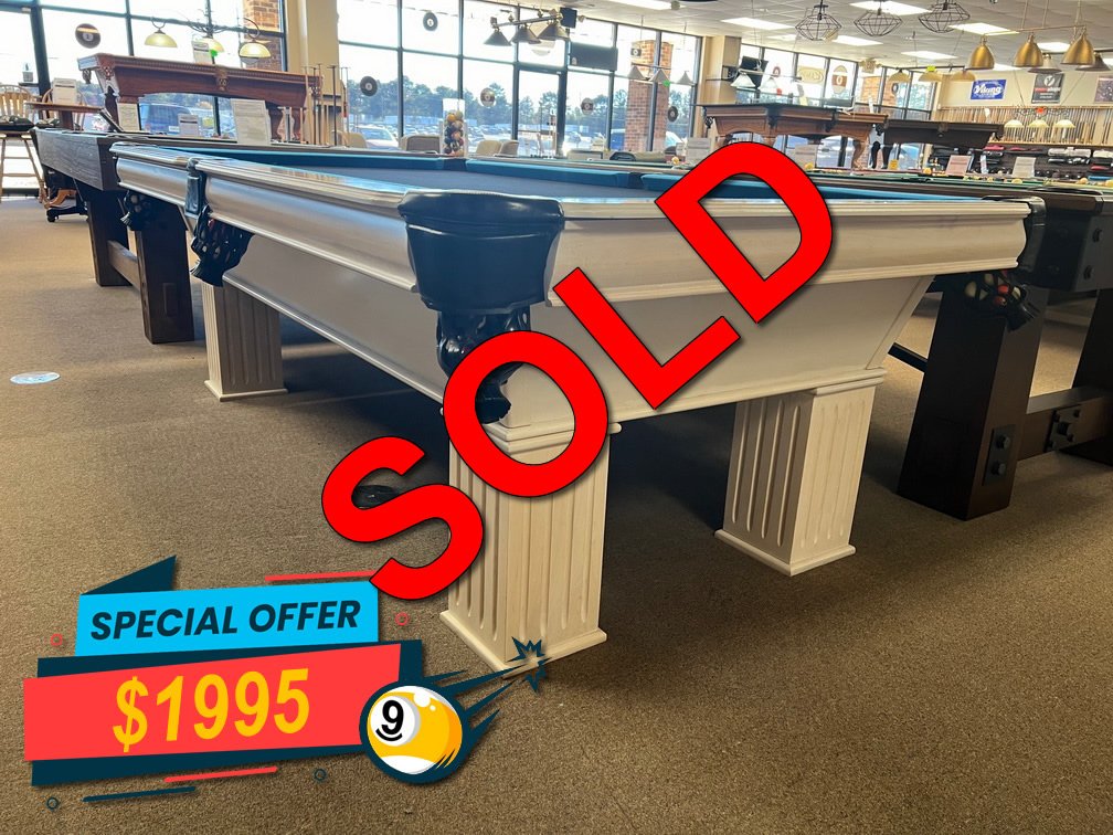 8ft White Gandy Pool Table